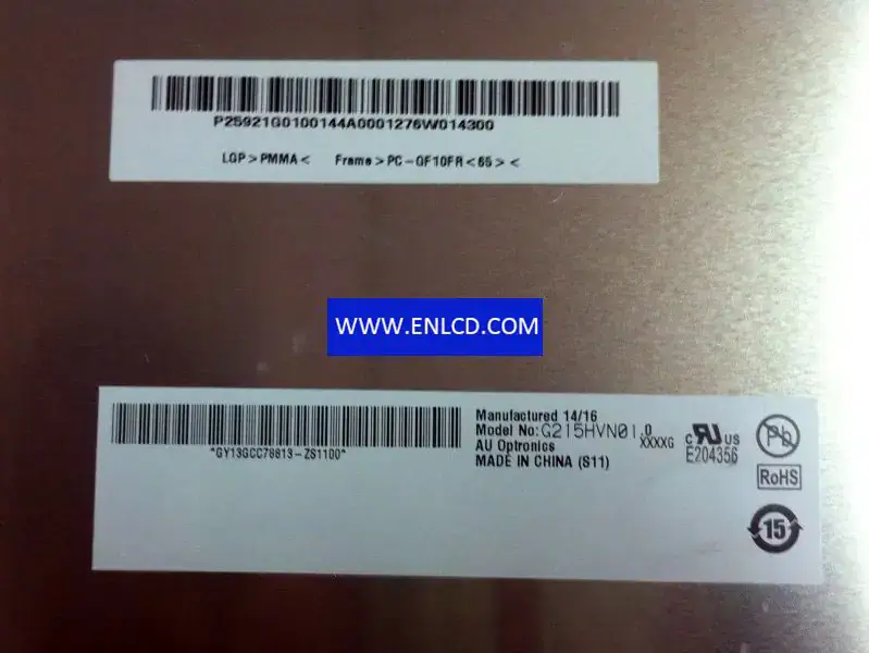 Remplacement du panneau LCD G215HVN01.0 S11 AUO pour application industrielle