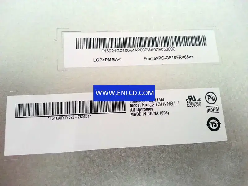 G215HVN01.1 S03 AUO LCD-paneelvervanging voor industriële toepassingen