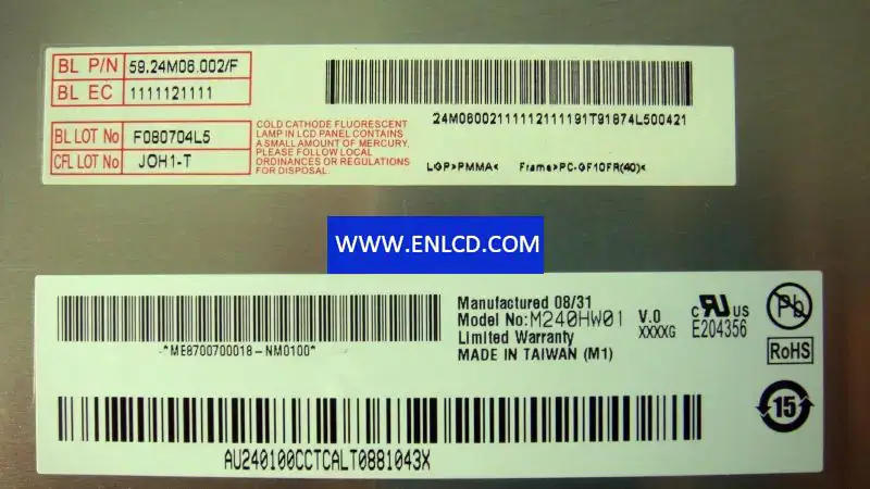 AUO M240HW01 V0 panel LCD