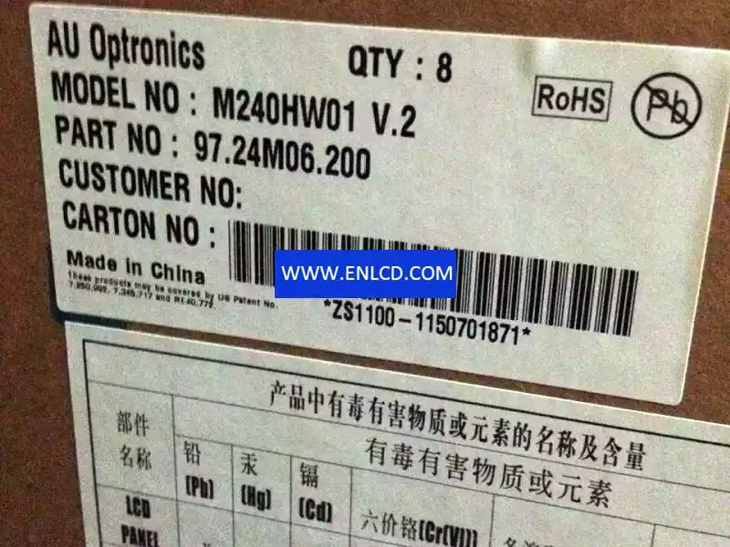 M240HW01 V2 AUO Zamiennik panelu LCD do monitora biurkowego