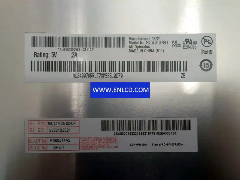 Remplacement du panneau LCD M240UP01 V0 AUO
