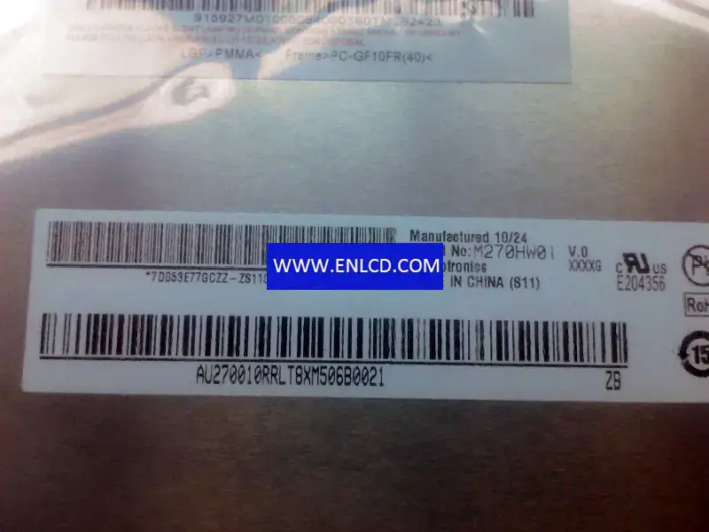 AUO M270HW01 V0 LCD panel for Desktop Monitor