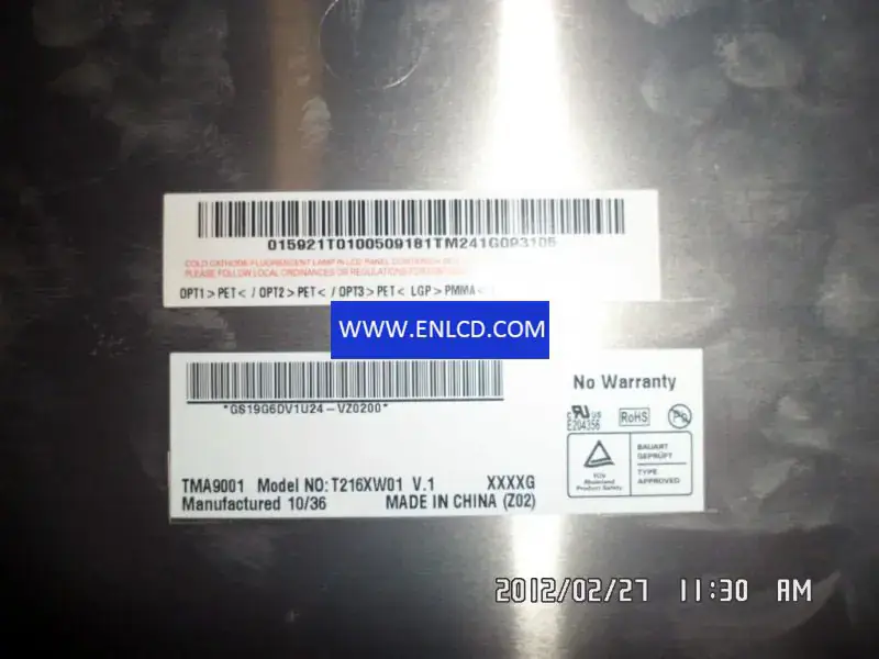 Substituição do painel LCD T216XW01 V1 AUO para aparelhos de TV