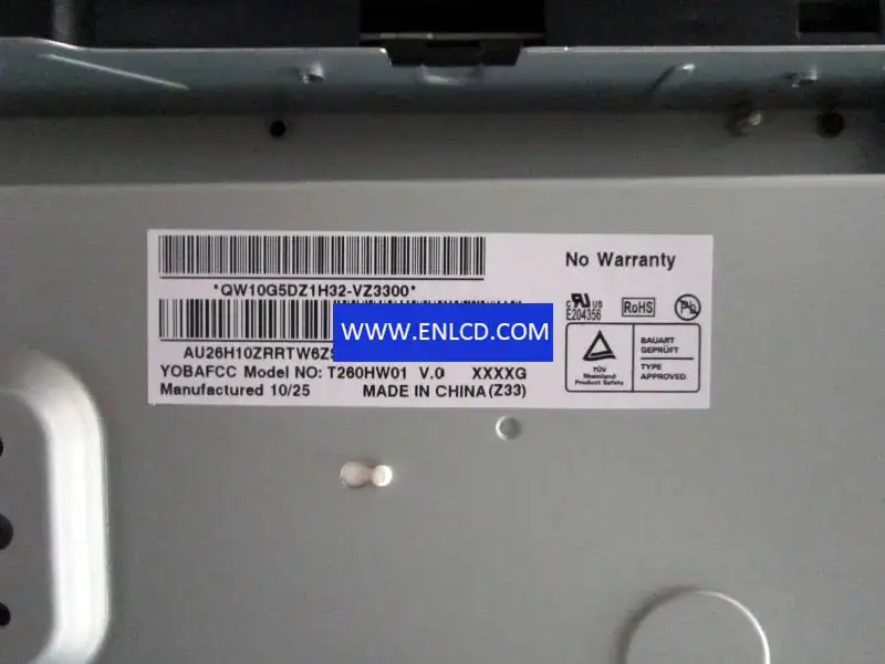 Remplacement du panneau LCD T260HW01 V0 AUO pour écran tactile