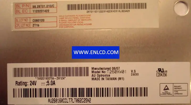 T260XW01 V5 AUO LCD panel replacement for TV Sets