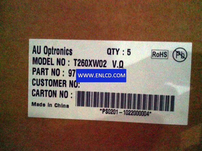Remplacement du panneau LCD T260XW02 V0 AUO pour téléviseurs