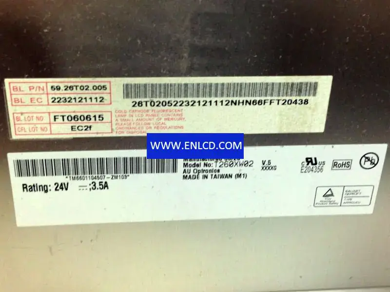 T260XW02 V5 AUO LCD panel replacement for TV Sets