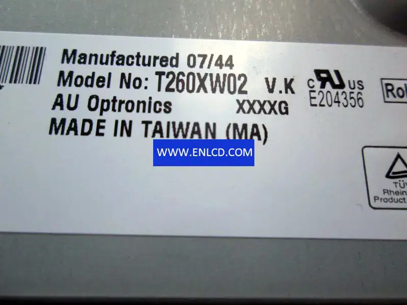 T260XW02 VK AUO LCD panel replacement for TV Sets