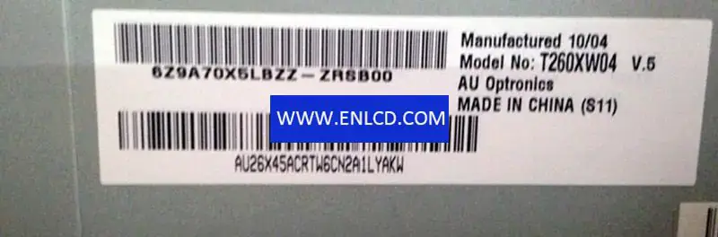 T260XW04 V5 AUO LCD panel replacement for TV Sets