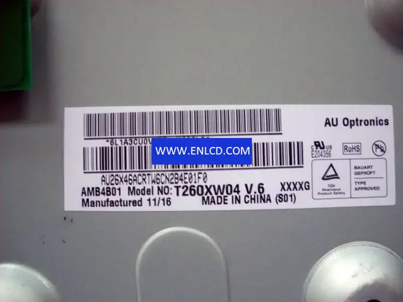 T260XW04 V6 AUO LCD panel replacement for TV Sets