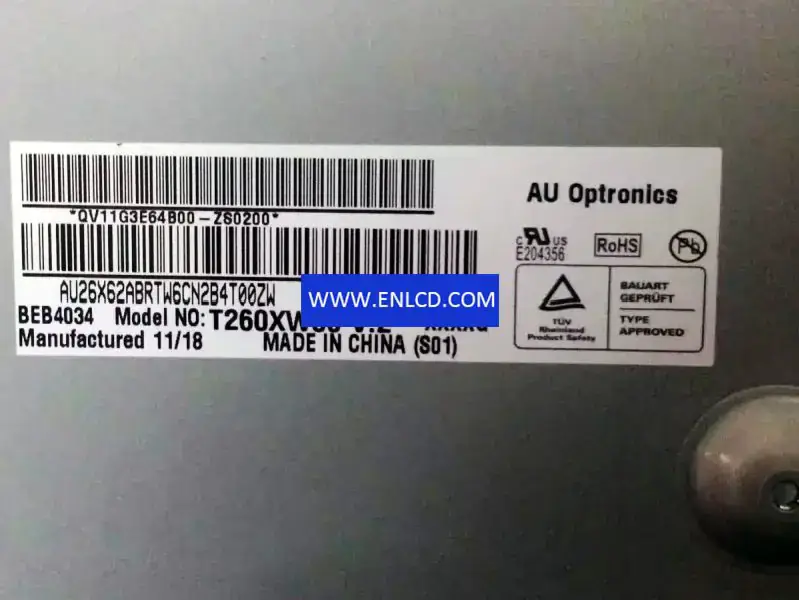 T260XW06 V2 AUO Zamiennik panelu LCD do panelu dotykowego