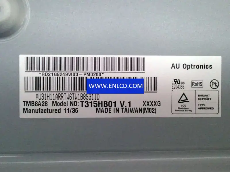 Remplacement du panneau LCD T315HB01 V1 AUO pour téléviseurs