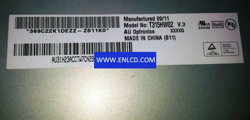 T315HW02 V3 AUO LCD panel replacement for TV Sets