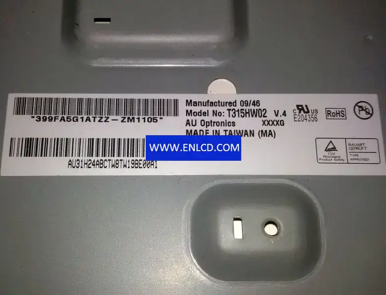 Remplacement du panneau LCD T315HW02 V4 AUO pour téléviseurs