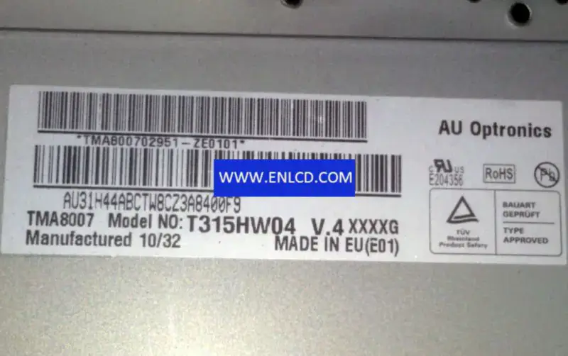 Remplacement du panneau LCD T315HW04 V4 AUO