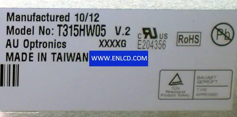 T315HW05 V2 AUO LCD panel replacement for Touch Panel