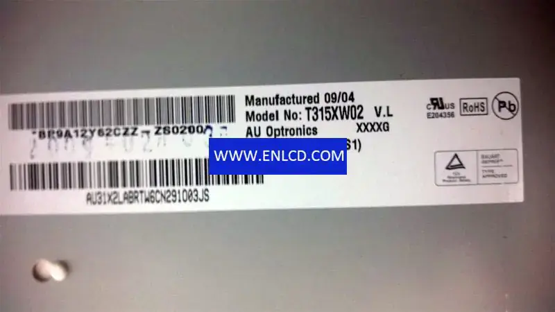 T315XW02 VL AUO LCD panel replacement for Touch Panel