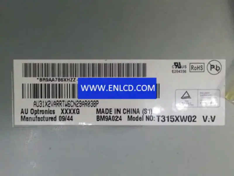 Remplacement du panneau LCD T315XW02 VV AUO pour écran tactile