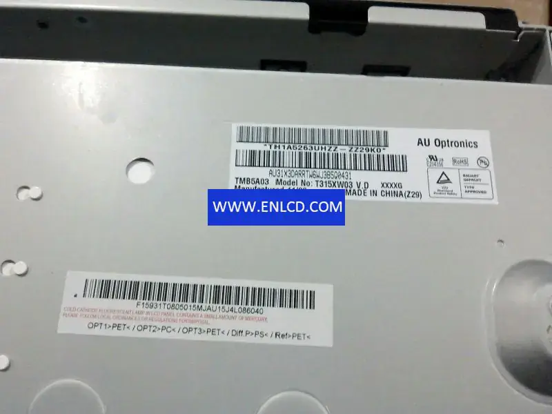 T315XW03 VD AUO LCD panel replacement for TV Sets