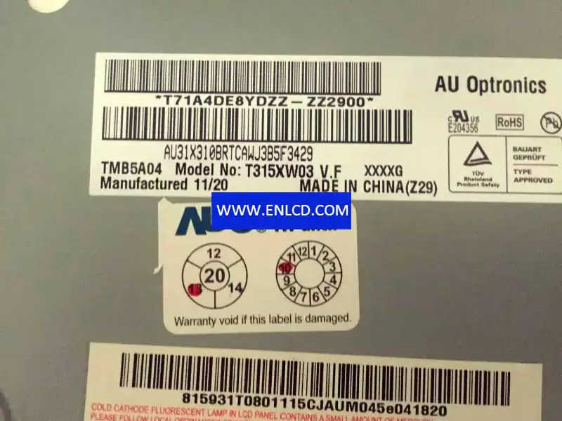 AUO T315XW03 VF LCD panel