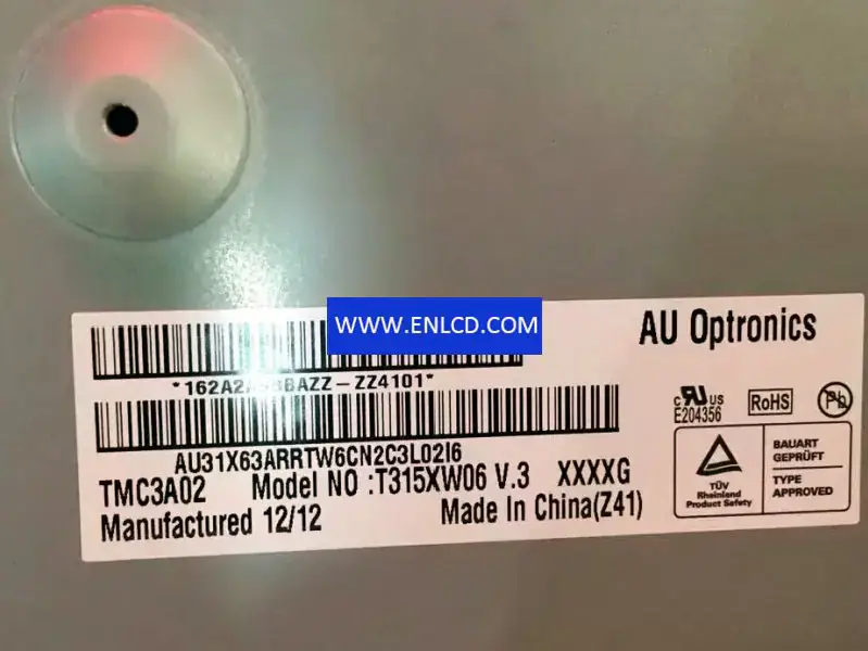 T315XW06 V3 AUO LCD panel replacement for Touch Panel