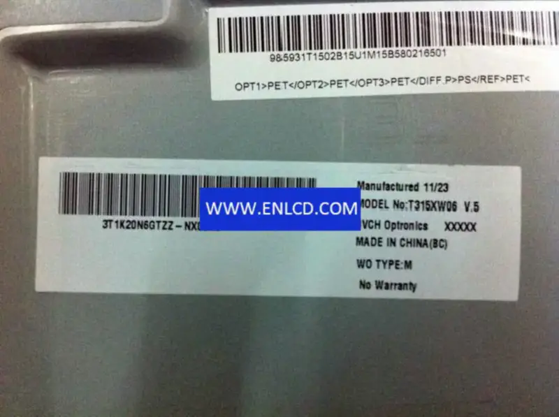 T315XW06 V5 AUO LCD panel replacement for TV Sets