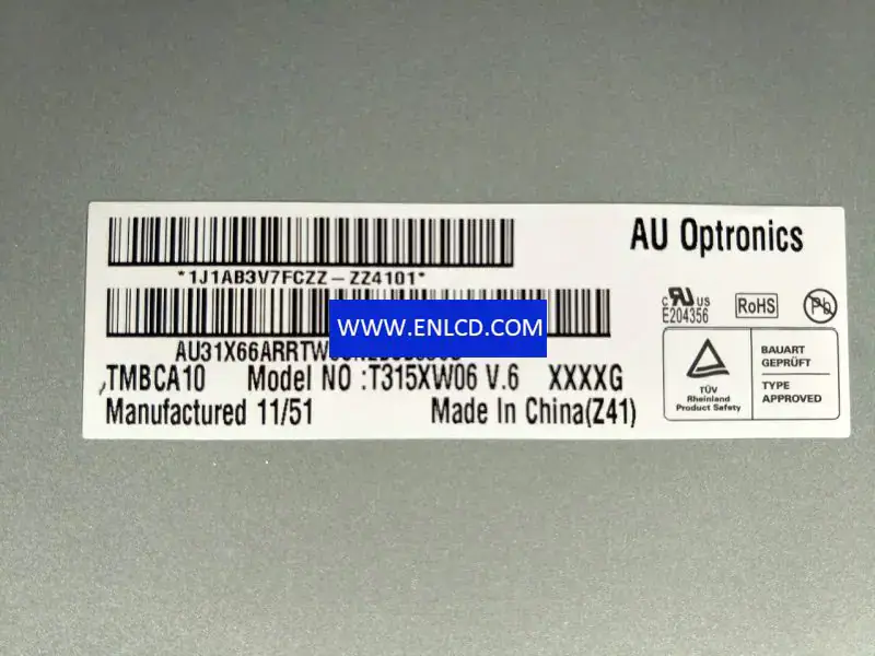 Remplacement du panneau LCD T315XW06 V6 AUO pour téléviseurs