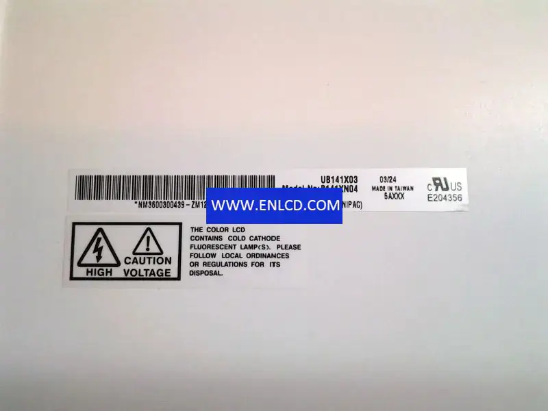 B141XN04 V2 AUO LCD panel replacement for Touchscreen