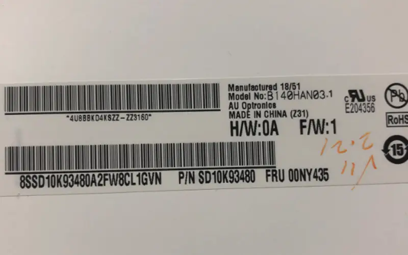 AUO B140HAN03.1 LCD