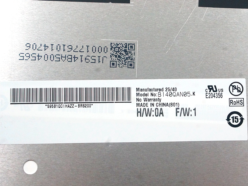 AUO B140QAN05.K LCD