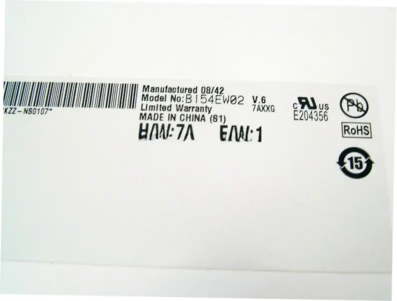 AUO B154EW02 V6 LCD