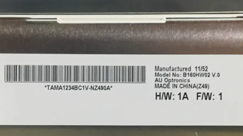 AUO B160HW02 V0 LCD panel