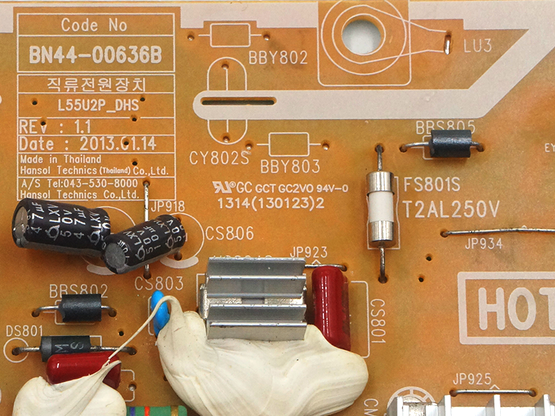 Samsung UA55F8000AJ BN44-00636B L55U2P-DHS Power Supply Board LCD board