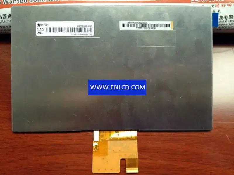 BA070WS1-200 BOE LCD panel replacement for MP4 PMP,Pad & Tablet