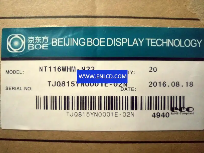 Remplacement du panneau LCD NT116WHM-N22 BOE