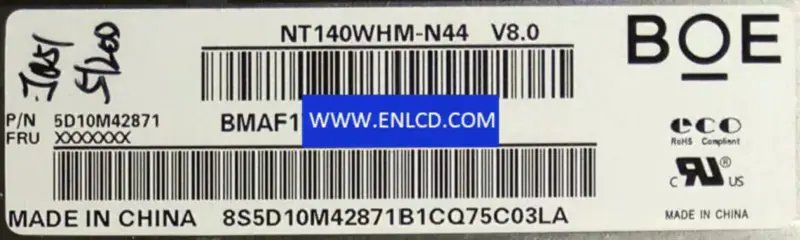 NT140WHM-N44 BOE LCD panel replacement for Laptop
