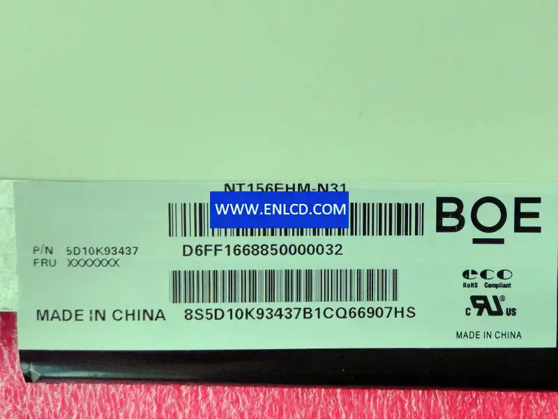 NT156FHM-N31 BOE LCD panel replacement for Laptop