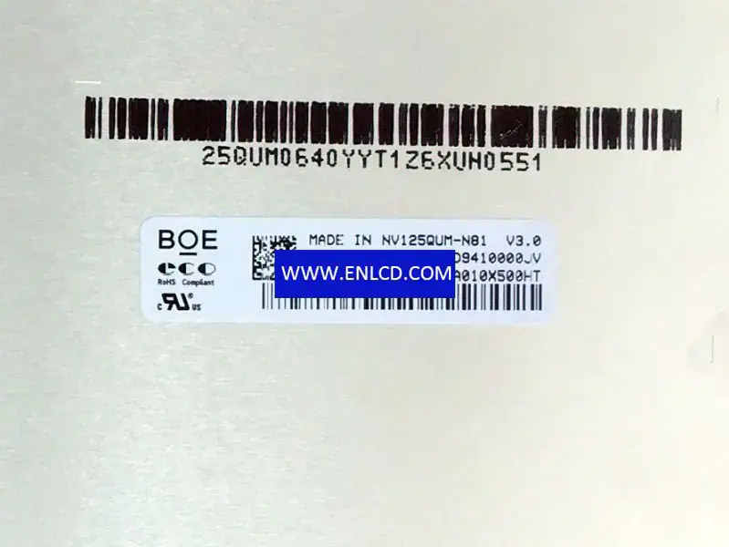 NV125QUM-N81 Замена ЖК-панели BOE для сенсорной панели
