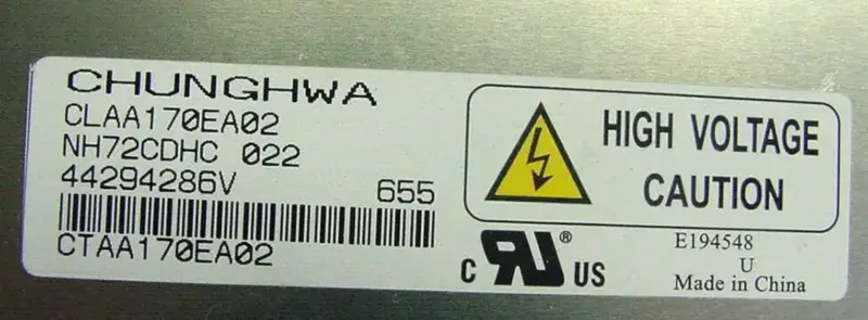 Remplacement du panneau LCD CLAA170EA02 CPT pour moniteur de bureau