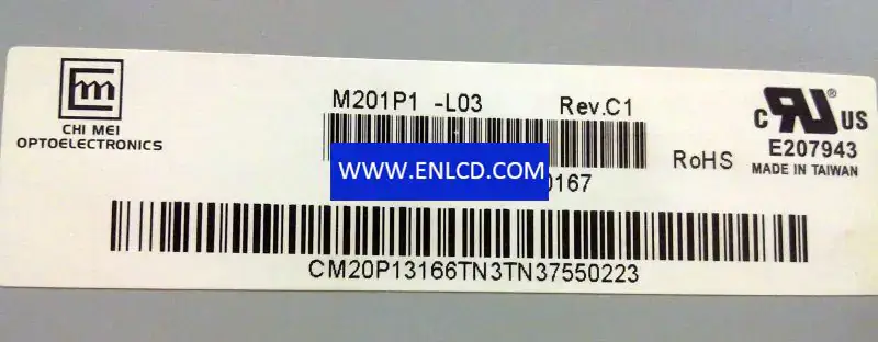 Remplacement du panneau LCD Innolux M201P1-L03 pour écran tactile