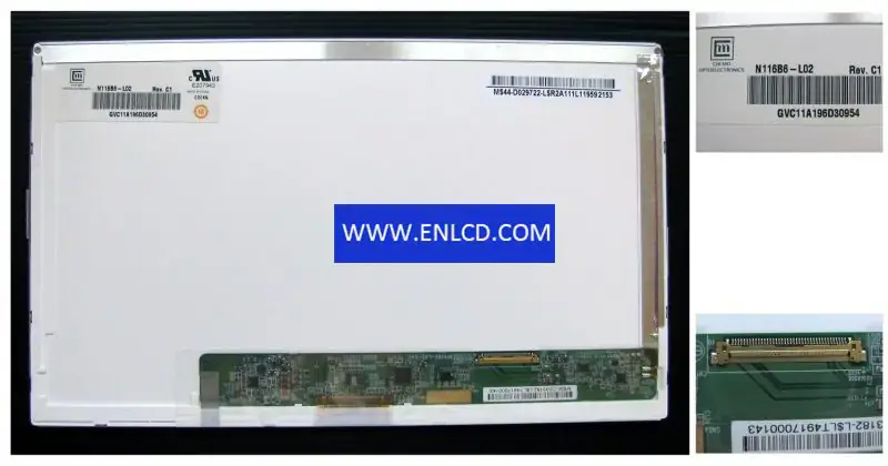 Remplacement du panneau LCD Innolux N116B6-L02 pour ordinateur portable, Netbook PC