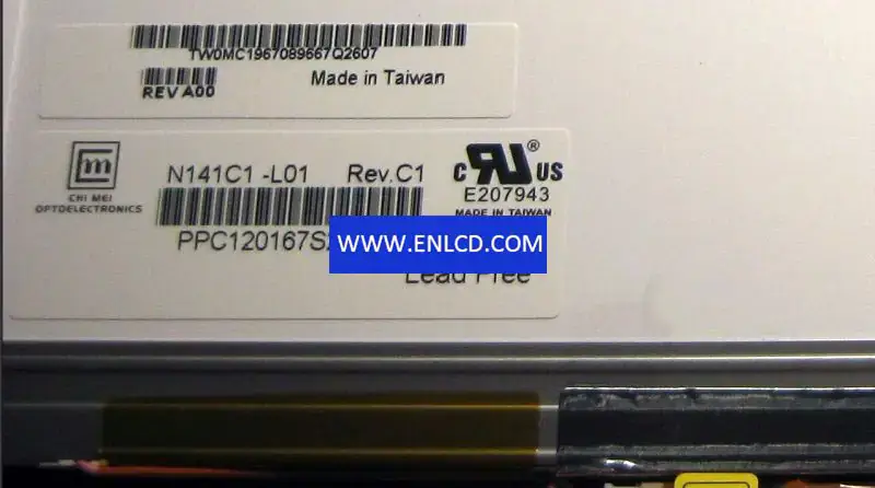 Remplacement du panneau LCD Innolux N141C1-L01 pour ordinateur portable