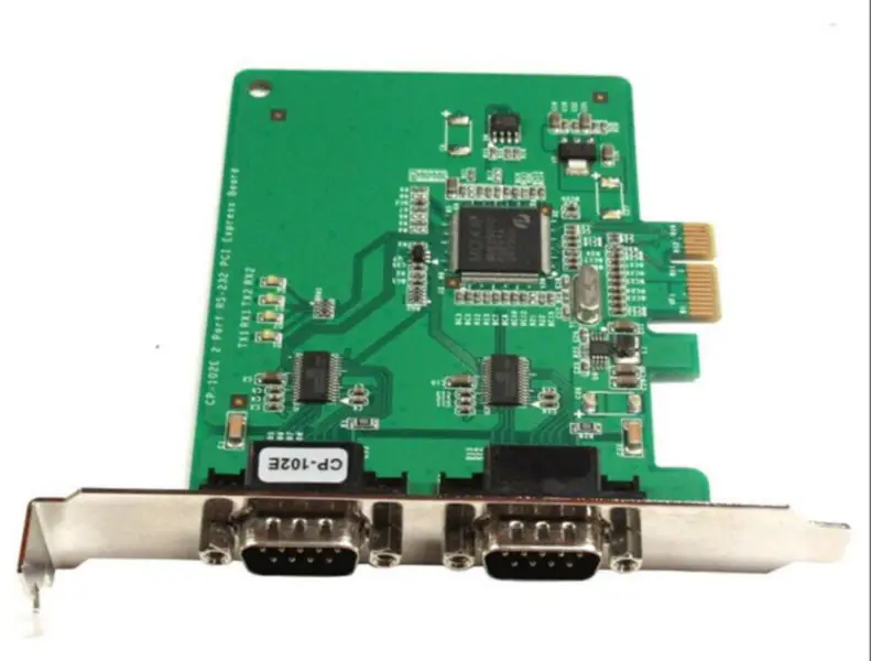 Moxa CP-102EハイプロファイルデュアルポートRS-232 PCI-Eシリアルカード産業用マザーボード