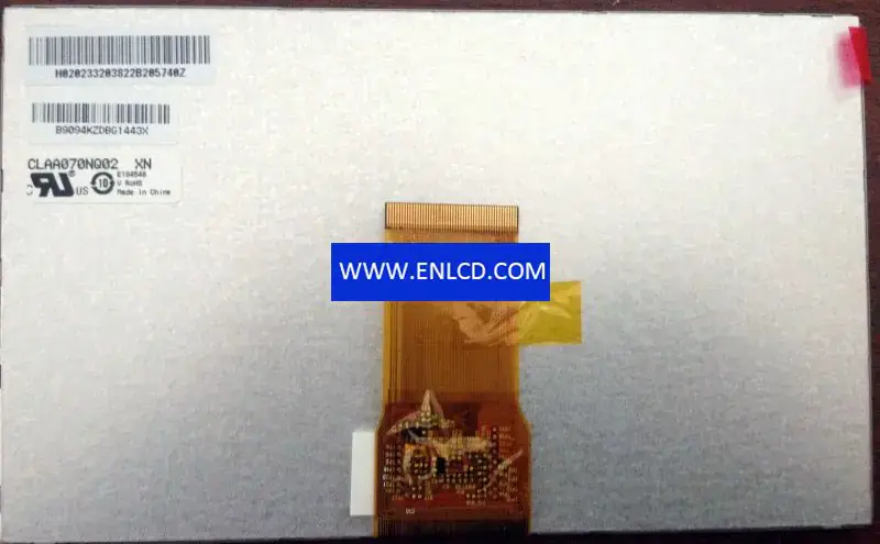 CLAA070NQ02 XN CPT Zamiennik panelu LCD do MP4 PMP, Padu i Tabletu