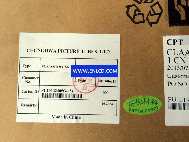 CLAA101WJ02 CPT LCD panel replacement for Pad & Tablet
