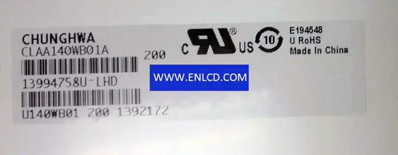 CLAA140WB01A Zamiennik panelu LCD CPT do laptopa