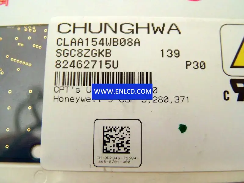 CLAA154WB08A CPT 筆記型電腦 LCD 面板更換零件