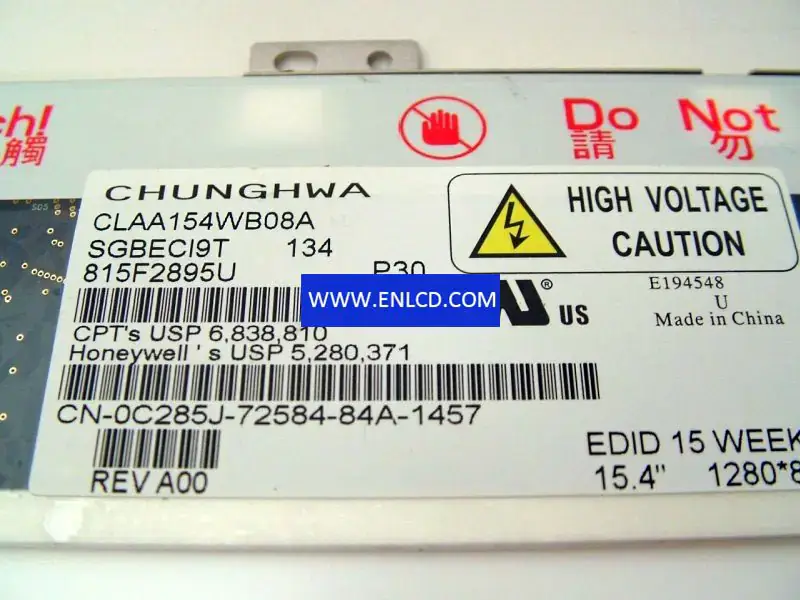 CLAA154WB08A CPT 筆記型電腦 LCD 面板更換零件