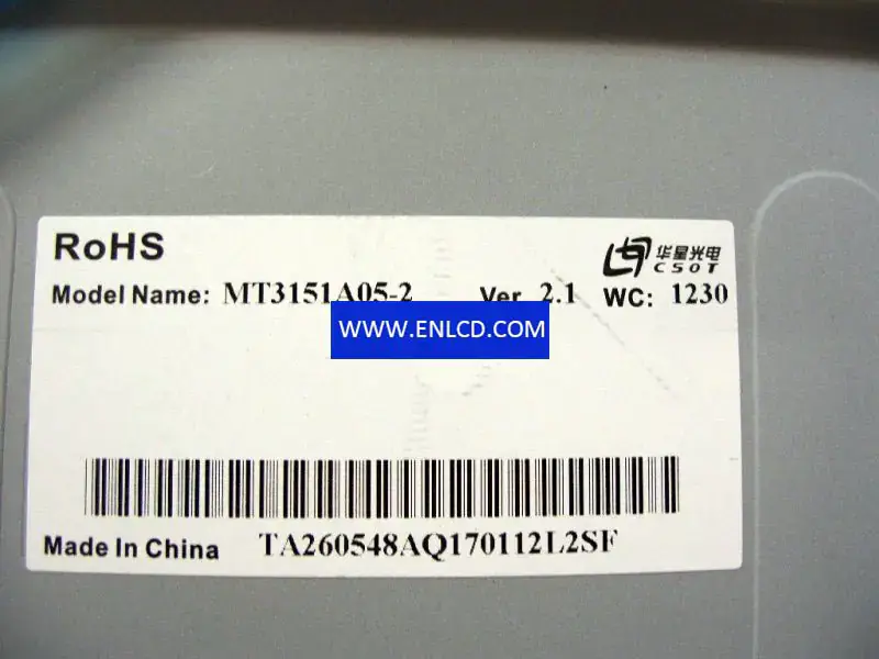 MT3151A05-2 TV Setleri için CSOT LCD panel değişimi