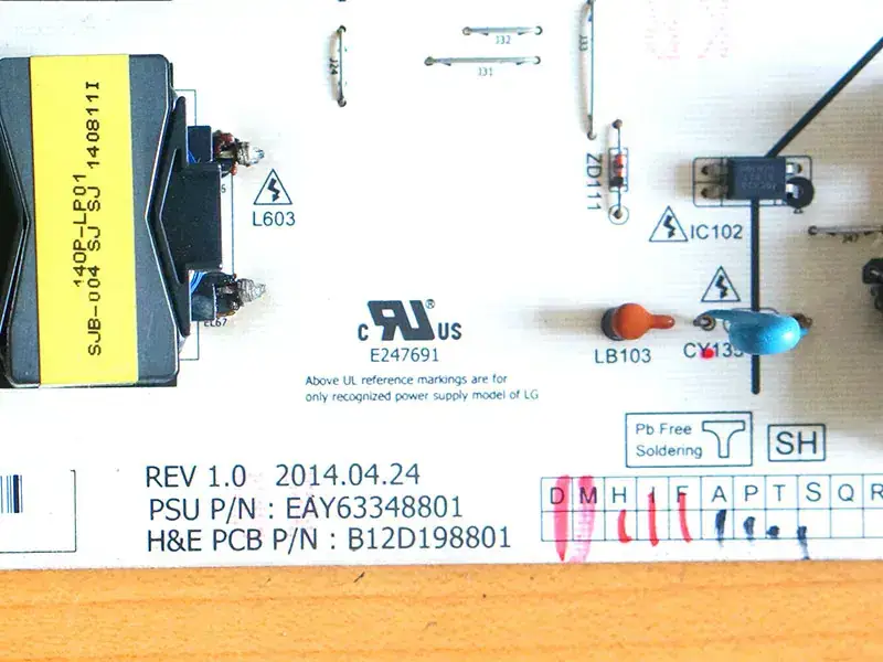 LG 55EC9300-CA motherboard